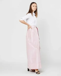 Reversible Pleated Wrap Skirt
