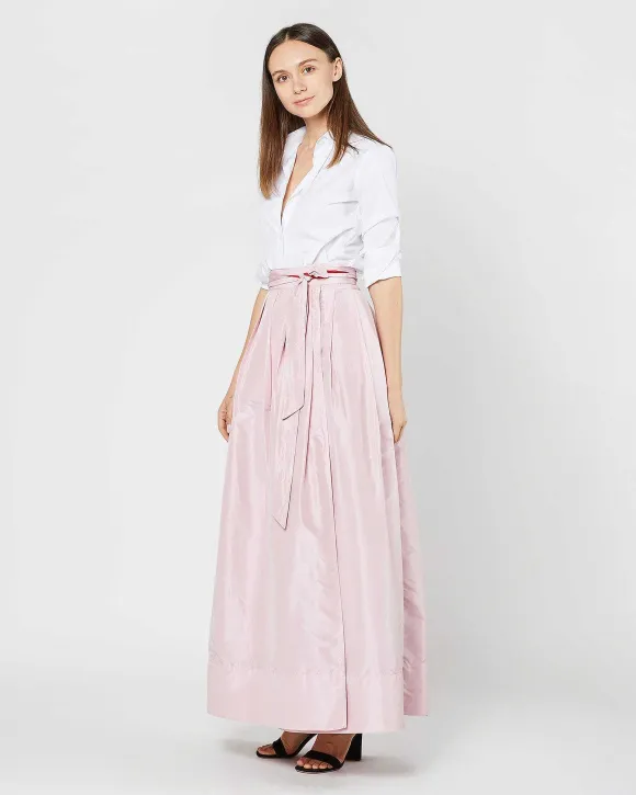Reversible Pleated Wrap Skirt