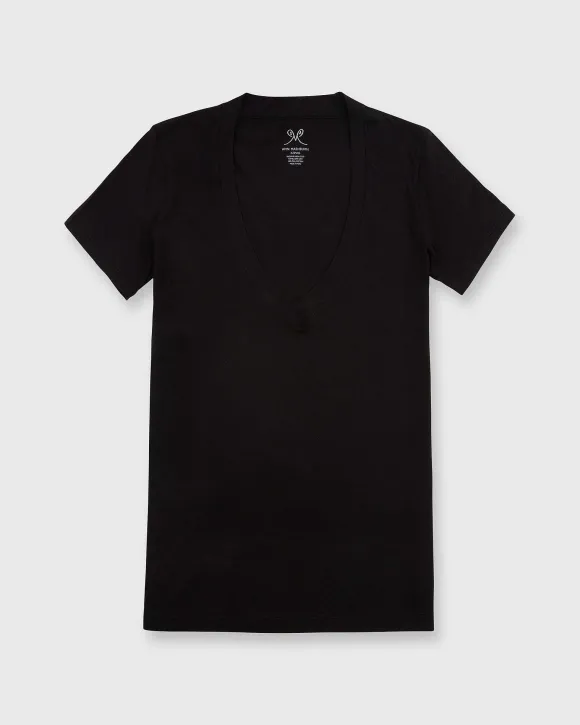 Short-Sleeved Deep-V Tee