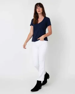 Short-Sleeved Deep-V Tee