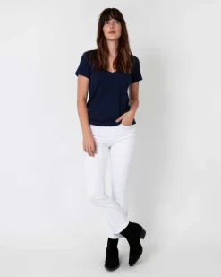 Short-Sleeved Deep-V Tee
