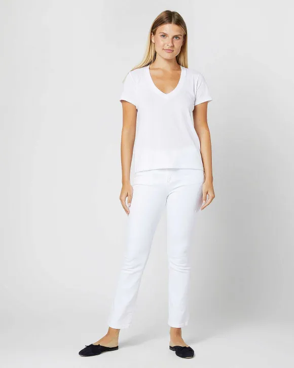 Short-Sleeved Deep-V Tee