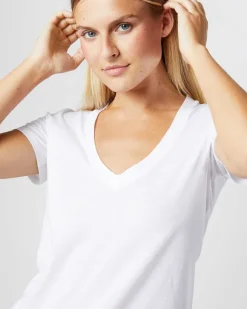 Short-Sleeved Deep-V Tee