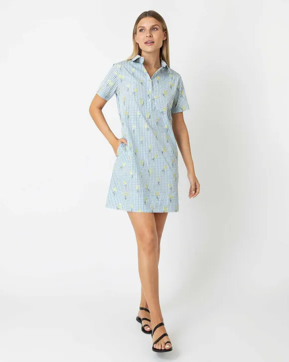 Short-Sleeved Popover Dress