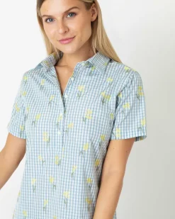 Short-Sleeved Popover Dress