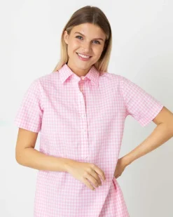 Short-Sleeved Popover Dress