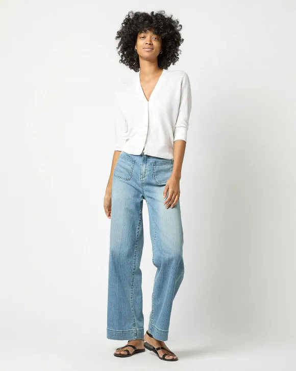 Short-Sleeved Rosie V-Neck Cardigan