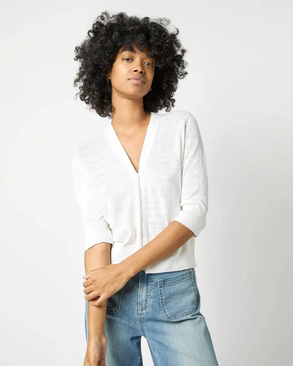 Short-Sleeved Rosie V-Neck Cardigan