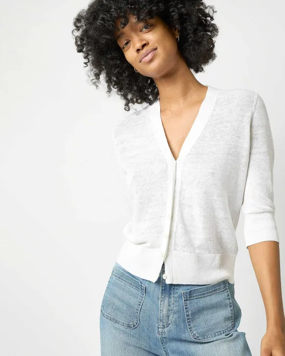 Short-Sleeved Rosie V-Neck Cardigan