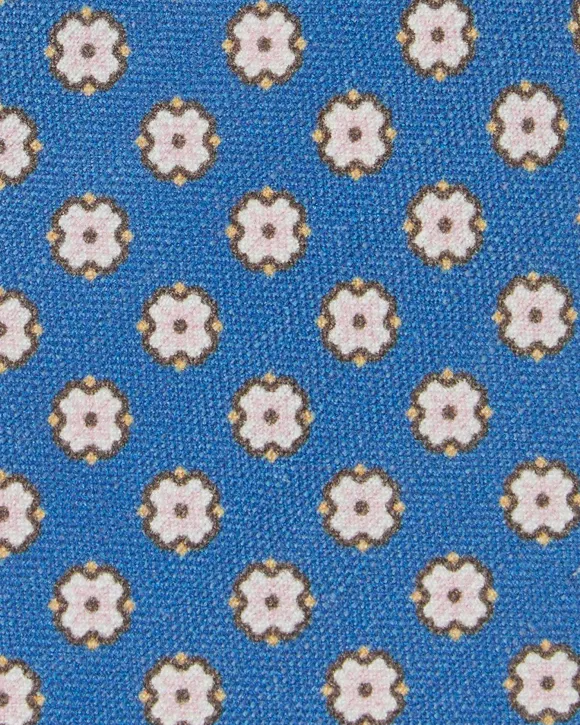 Silk/Linen Print Tie