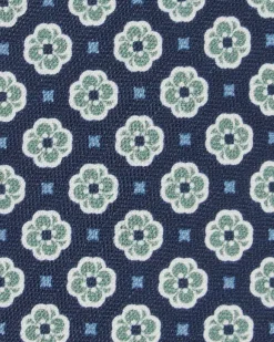Silk/Linen Print Tie