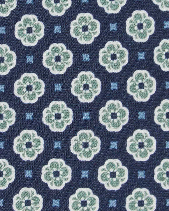 Silk/Linen Print Tie