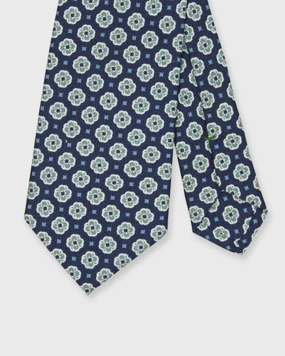 Silk/Linen Print Tie