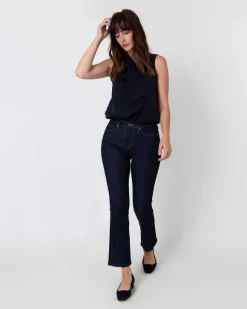 Sleeveless Tie-Neck Blouse