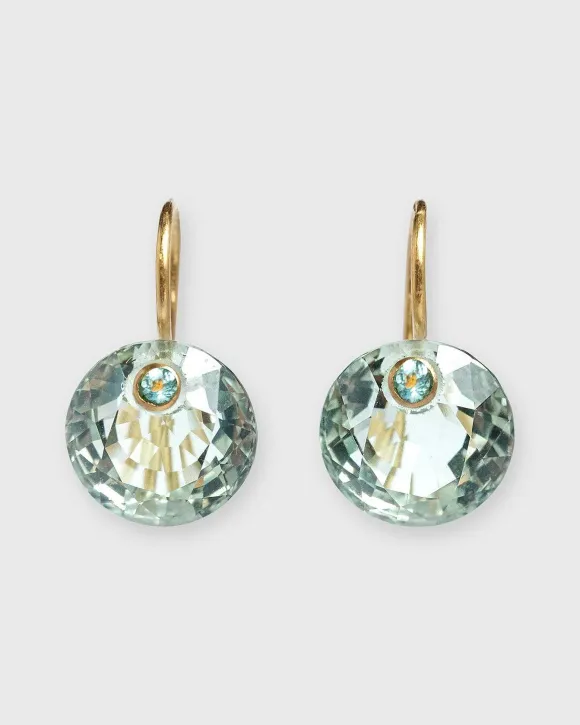 Small Round Gem Earrings