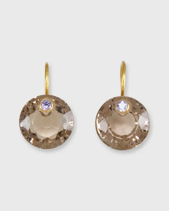Small Round Gem Earrings