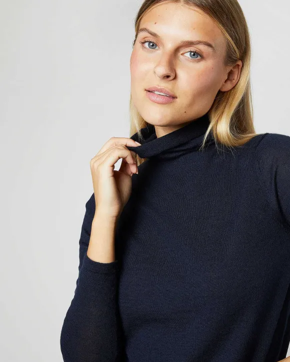 Superfine Funnel-Neck Sweater