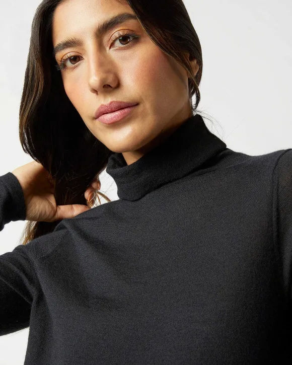 Superfine Funnel-Neck Sweater