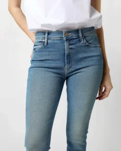 The Mid Rise Dazzler Ankle Fray Jean