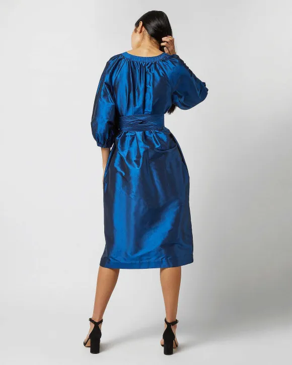 Trapunto Blouson Dress