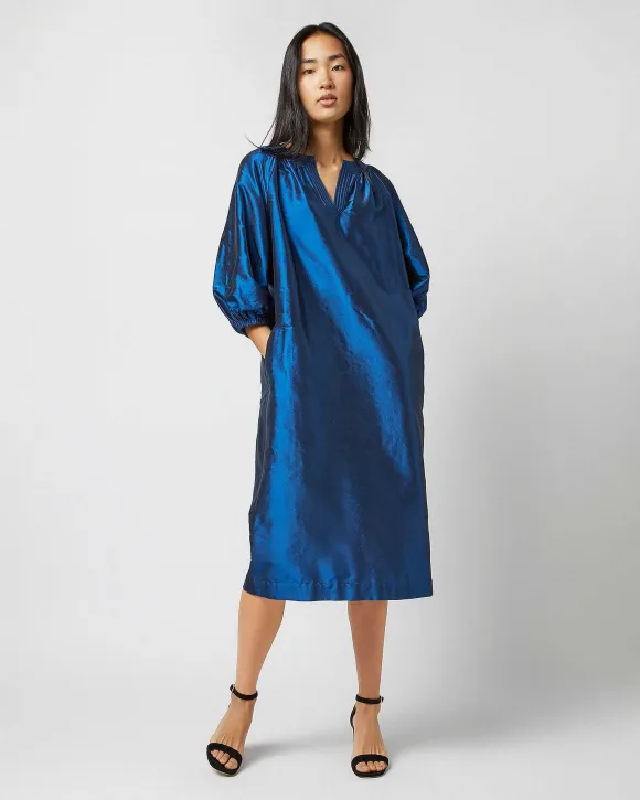 Trapunto Blouson Dress