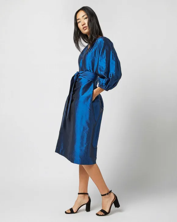 Trapunto Blouson Dress