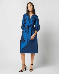 Trapunto Blouson Dress