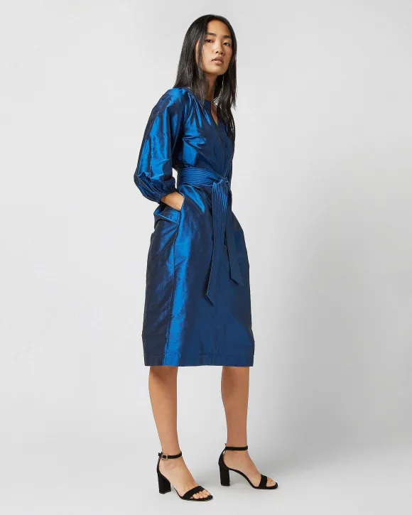 Trapunto Blouson Dress