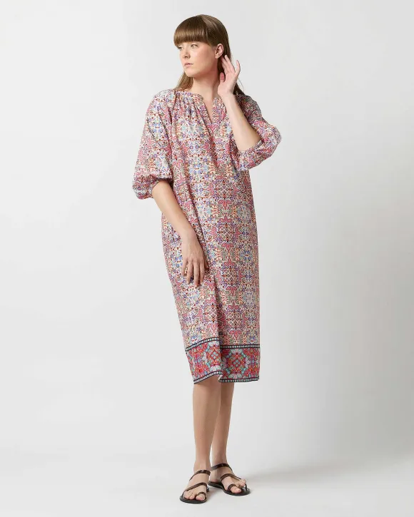 Trapunto Blouson Dress