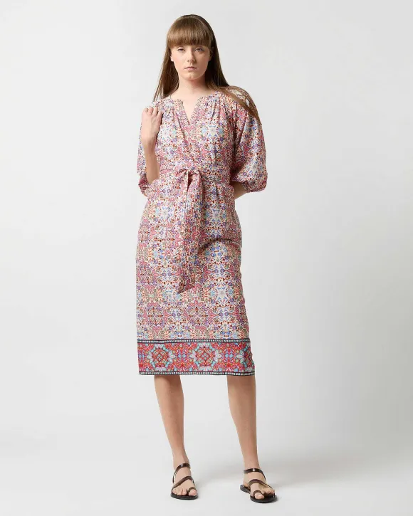 Trapunto Blouson Dress