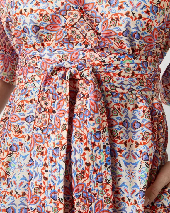 Trapunto Blouson Dress