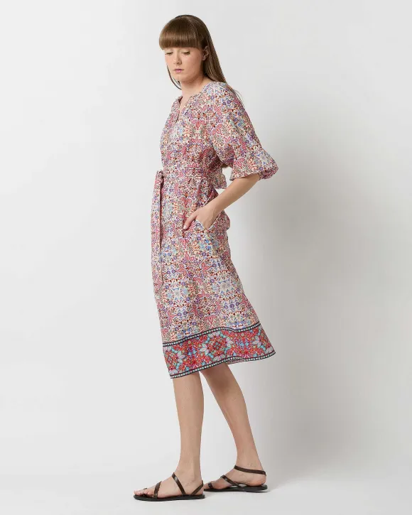 Trapunto Blouson Dress