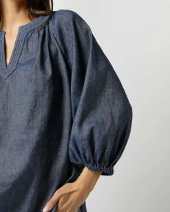Trapunto Blouson Top