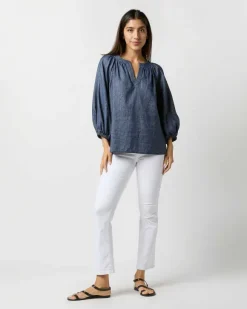 Trapunto Blouson Top