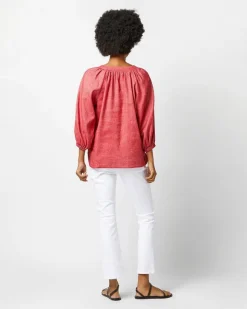 Trapunto Blouson Top