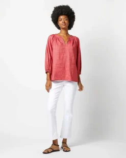 Trapunto Blouson Top