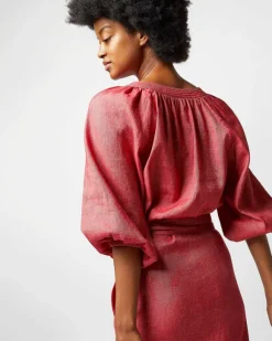 Trapunto Blouson Top