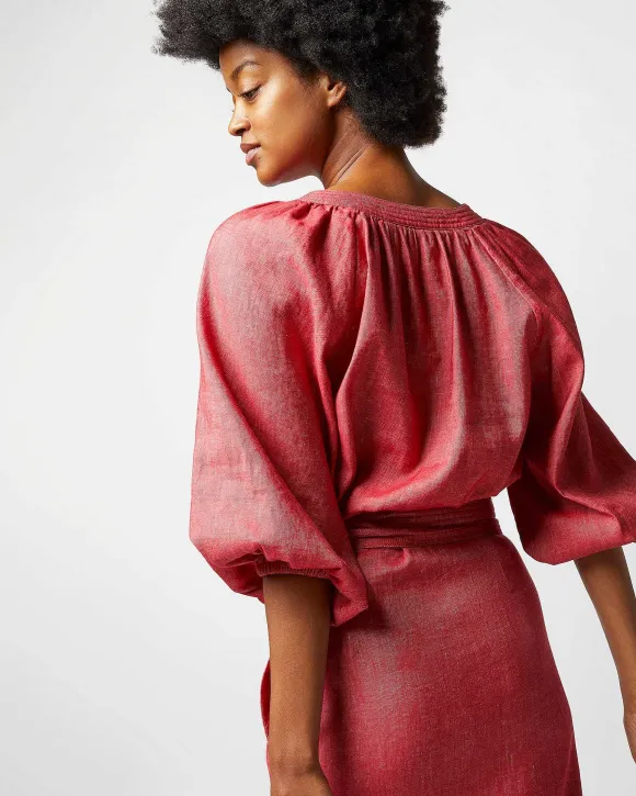 Trapunto Blouson Top