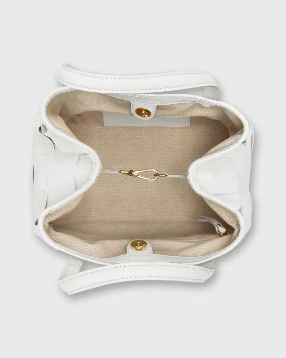 Wide Woven Satchel Bag