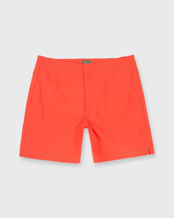 Zip-Front Mid-Length Swim Short